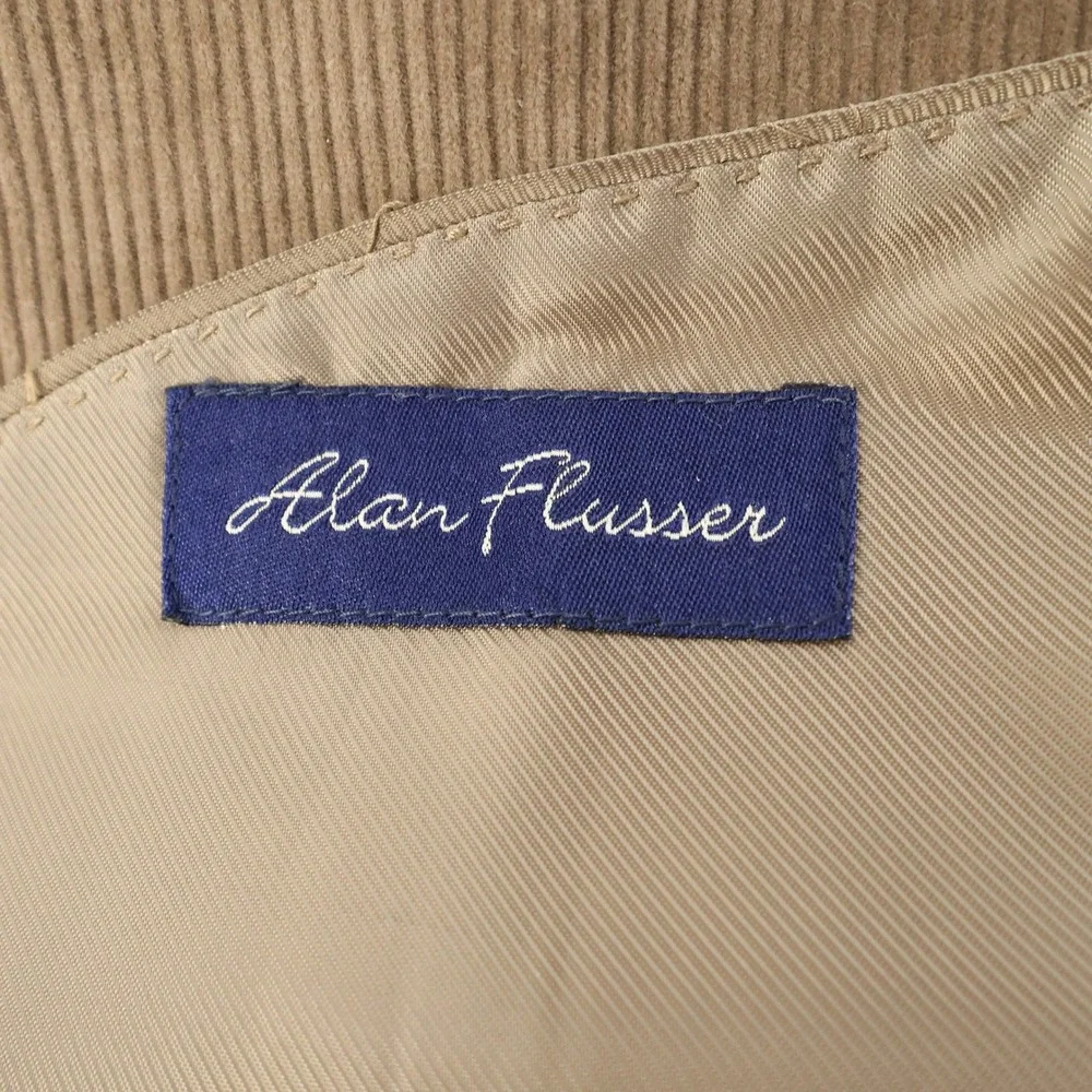 Alan Flusser Men's 44R Brown Corduroy Blazer‎ Jacket 2 Button Sport Coat